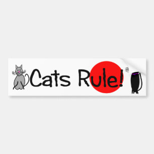 Bumpersticker "Kattenregel"
