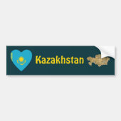 Bumpersticker Kazachstan Markthart + Kaart (Voorkant)