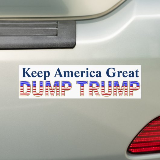 Bumpersticker Keep America Great Dump Trump (Op auto)