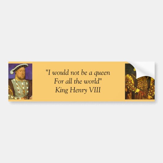 Bumpersticker: King Henry VIII Bumpersticker (Voorkant)