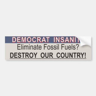 Bumpersticker klimaatverandering - fossiele brands