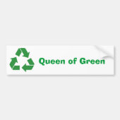 Bumpersticker "Koningin der Groenen" (Voorkant)
