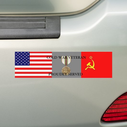 Bumpersticker Koude Oorlogsveteraan (Op auto)