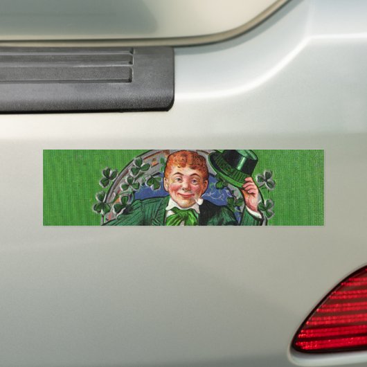 Bumpersticker Leprechaun (Op auto)