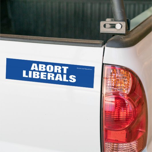 Bumpersticker Liberals afbreken (Op Truck)