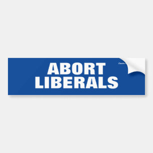 Bumpersticker Liberals afbreken