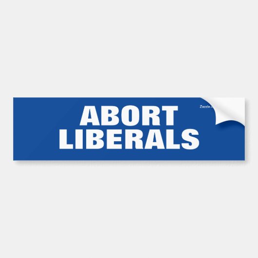 Bumpersticker Liberals afbreken (Voorkant)