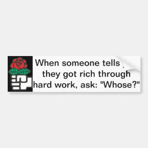 Bumpersticker links/liberaal: Wiens werk?