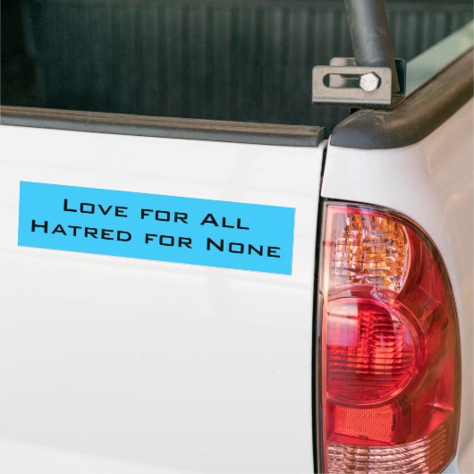 Bumpersticker 'Love for All' (Op Truck)