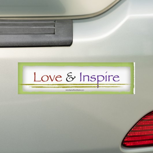 Bumpersticker "Love & Inspire" (Op auto)