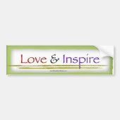 Bumpersticker "Love & Inspire" (Voorkant)