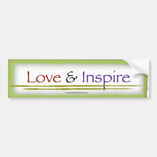 Bumpersticker "Love & Inspire" (Voorkant)