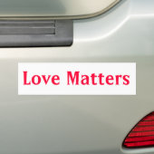 Bumpersticker "Love Matters" (Op auto)