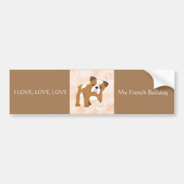 Bumpersticker Love My French Bulldog