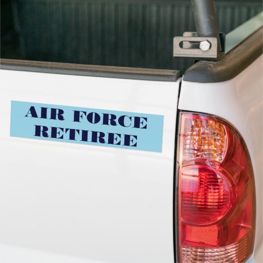 Bumpersticker Luchtmacht Retiree (Op Truck)