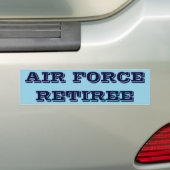 Bumpersticker Luchtmacht Retiree (Op auto)