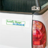 Bumpersticker "Lucky Dogs On Board" (Op Truck)