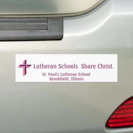 Bumpersticker Lutheran Schools (Op auto)