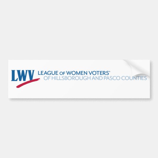 Bumpersticker LWV van Hillsborough en Pasco  (Voorkant)