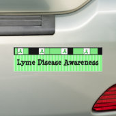 Bumpersticker Lyme-bewustzijnslinten (Op auto)