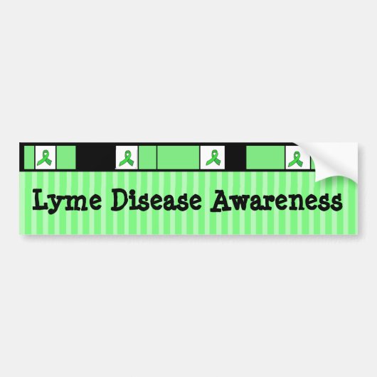 Bumpersticker Lyme-bewustzijnslinten (Voorkant)