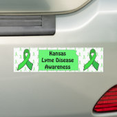 Bumpersticker Lymeziekte bewustzijn IN Kansas (Op auto)