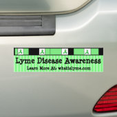 Bumpersticker Lymeziekte-bewustzijnslinten (Op auto)