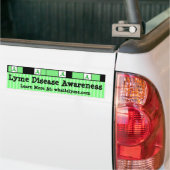Bumpersticker Lymeziekte-bewustzijnslinten (Op Truck)