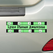 Bumpersticker Lymeziekte Bewustzijnslinten (Op auto)