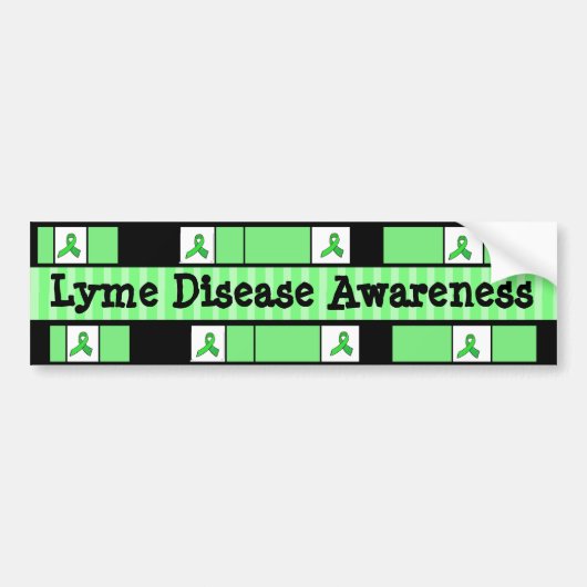 Bumpersticker Lymeziekte Bewustzijnslinten (Voorkant)