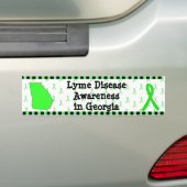 Bumpersticker Lymeziektebewustzijn in Georgia (Op auto)