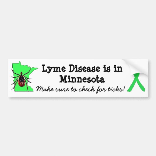 Bumpersticker Lymeziektebewustzijn in Minnesota (Voorkant)