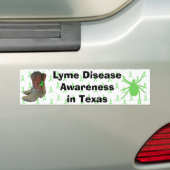 Bumpersticker Lymeziektebewustzijn in Texas (Op auto)