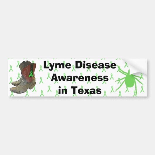 Bumpersticker Lymeziektebewustzijn in Texas (Voorkant)
