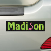 Bumpersticker Madison Wisconsin WI Roze flamingos (Op auto)