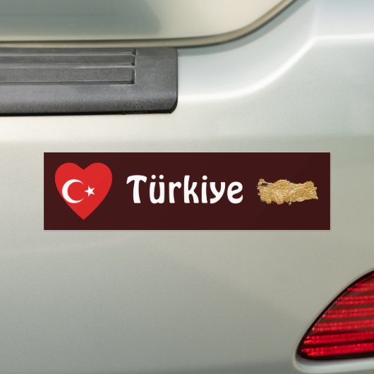 Bumpersticker Markthart Turkije + Kaart (Op auto)