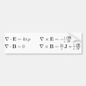 Bumpersticker, Maxwell's vergelijkingen Bumpersticker (Voorkant)
