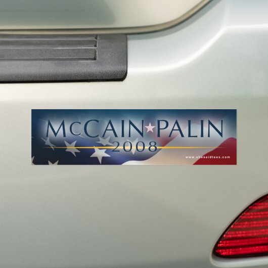 Bumpersticker McCain Palin 2008 (Op auto)