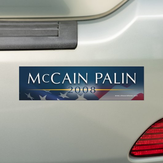 Bumpersticker McCain Palin 2008 (Op auto)