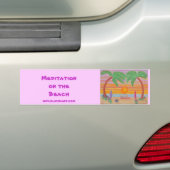 Bumpersticker - Meditatie op het strand (Op auto)