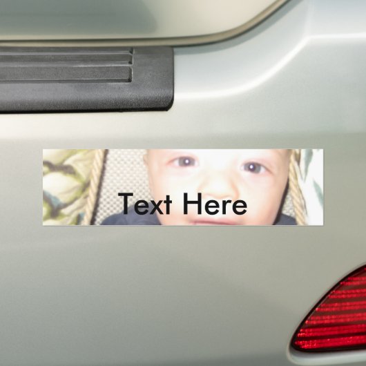 Bumpersticker met aangepaste tekst en Afbeelding (Op auto)