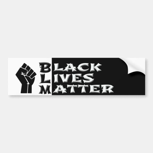 Bumpersticker met bericht Black Lives Matter (Voorkant)