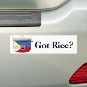 Bumpersticker met buskruid met Filipino-rijst (Op auto)