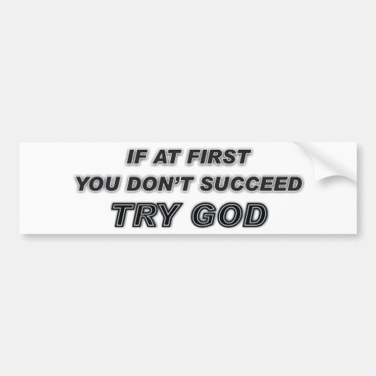 Bumpersticker met christelijke spreuk (Voorkant)