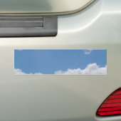 Bumpersticker met de achtergrond van Cloudy Blue S (Op auto)