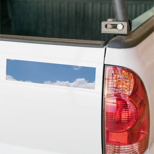 Bumpersticker met de achtergrond van Cloudy Blue S (Op Truck)