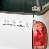 bumpersticker met Dysfunction-website (Op Truck)