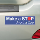 Bumpersticker met een idee om een ticket te vermij (Op auto)