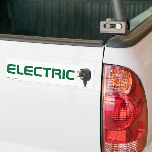 Bumpersticker met elektrische auto (Op Truck)