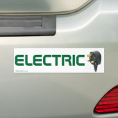 Bumpersticker met elektrische auto (Op auto)